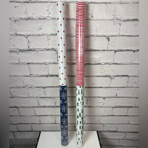 Hallmark Dual Design Christmas Wrapping Paper Gift Wrap 160 Sq Ft Cutting Lines